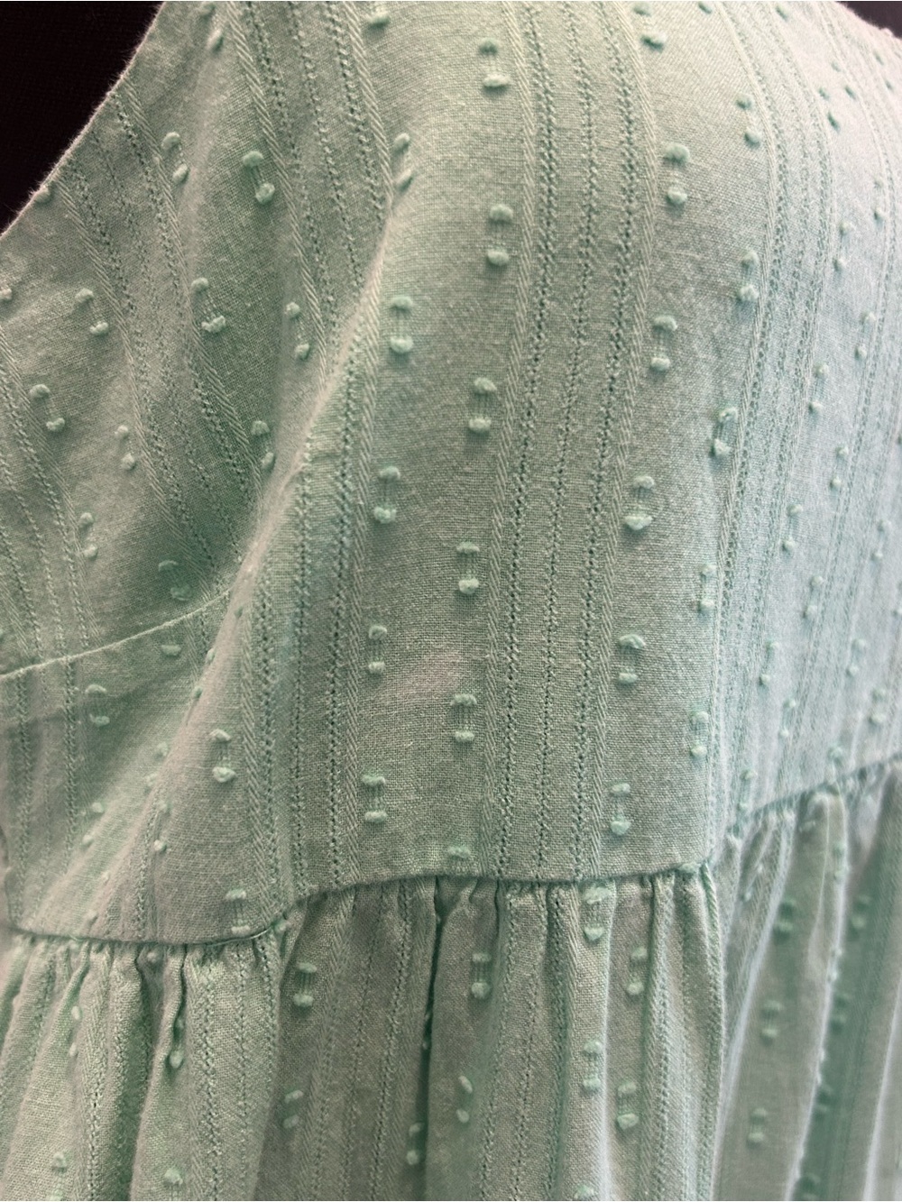 Tanya Taylor Tiered Swiss Dot Colorblock Maxi Dress Size 2 Mint Green Lime - Picture 7 of 12